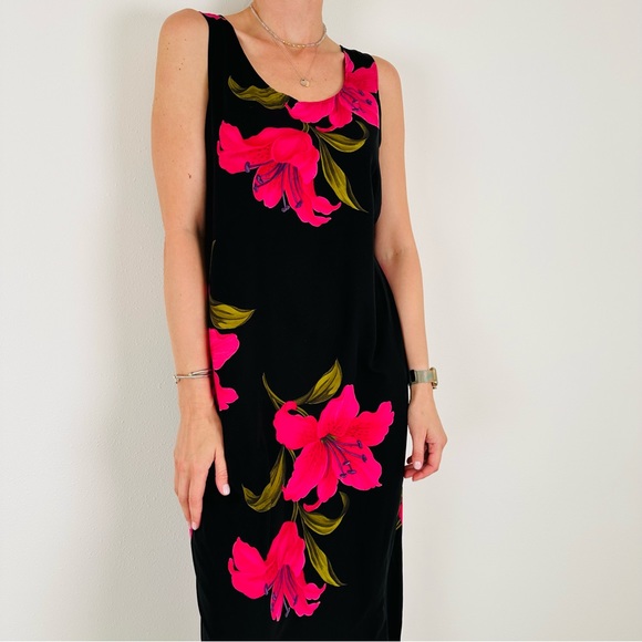Vintage Connie Choi floral slip on lightweight midi dress - Picture 4 of 10